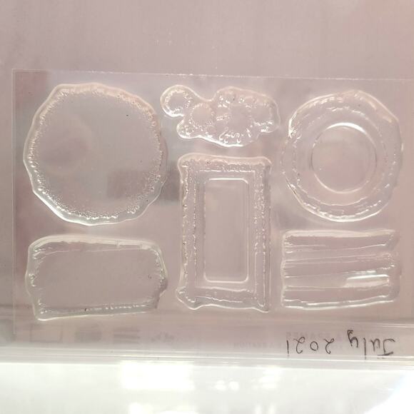 Stampin Up Textures & Frames Photopolymer Stamp Set 6 Stamps Cling Stamps - Picture 2 of 2
